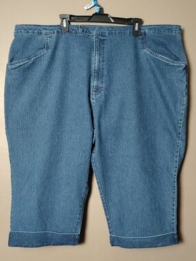 Liz & Me Signature Cuffed Jean Capri Pants Size 28W